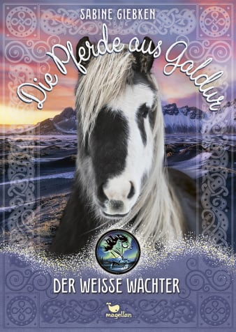 Cover, schwarz-weißes Pferd vor Naturkulisse