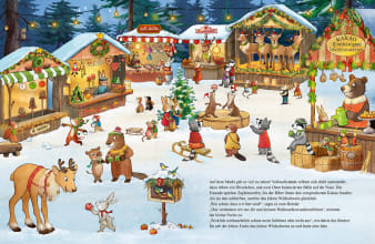 Innenseiten, Weihnachtsmarkt mit Tieren