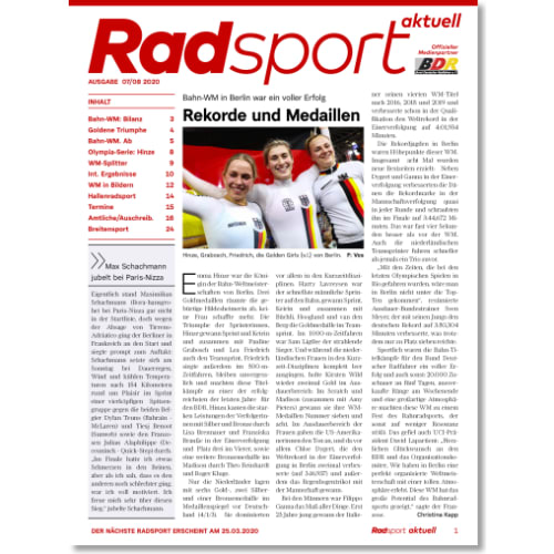 Cover: Radsport 7-8/2020