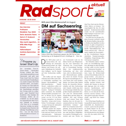 Cover: Radsport 23-26/2020