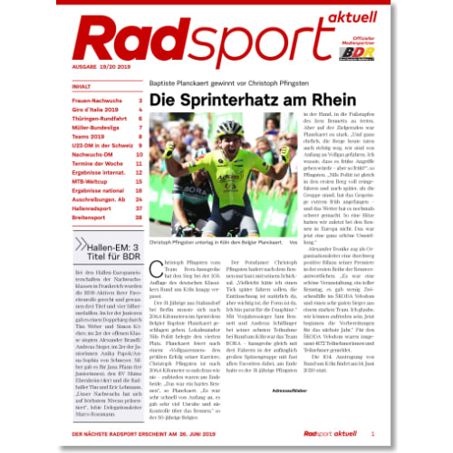 Cover: Radsport 19-20/2019