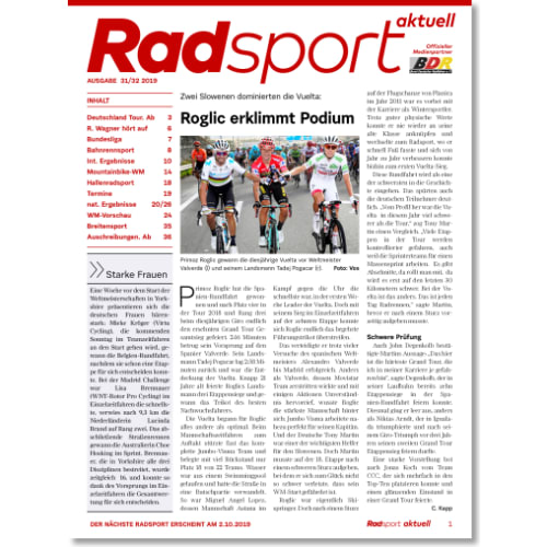 Cover: Radsport 31-32/2019