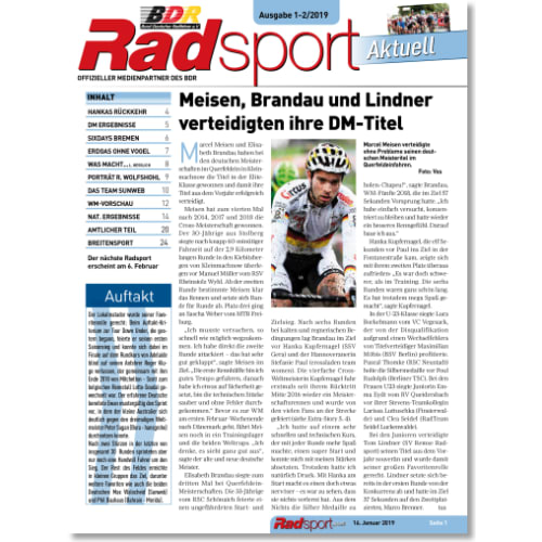Cover: Radsport 1-2/2019