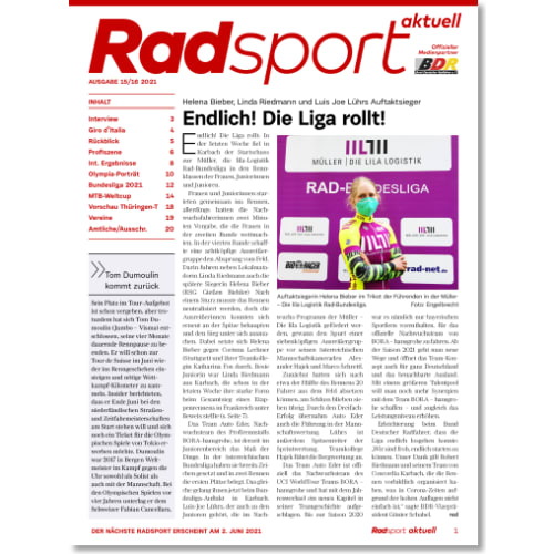 Cover: Radsport 15-16/2021