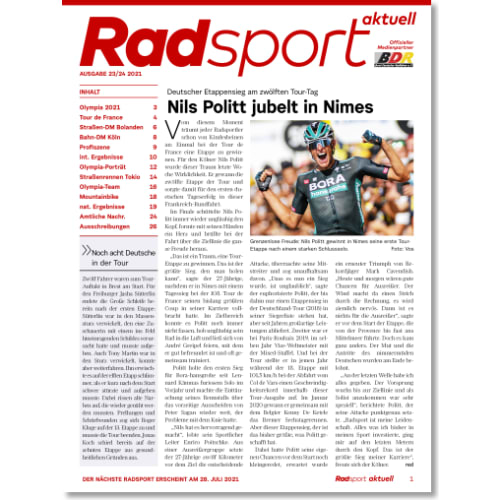 Cover: Radsport 23-24/2021