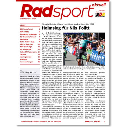 Cover: Radsport 17-18/2022