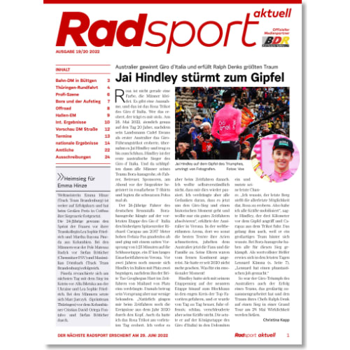 Cover: Radsport 19-20/2022