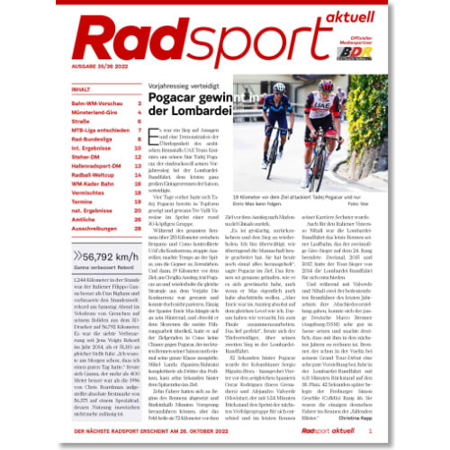 Cover: Radsport 35-36/2022