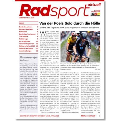 Cover: Radsport 11-12/2023