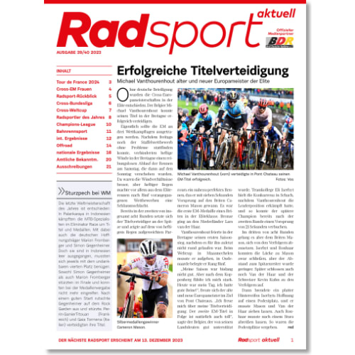 Cover: Radsport 39-40/2023