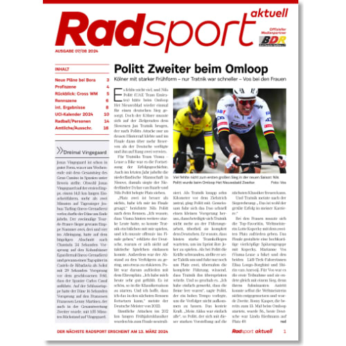 Cover: Radsport 7-8/2024