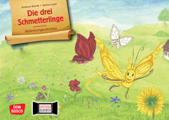 Die drei Schmetterlinge. Kamishibai Bildkartenset