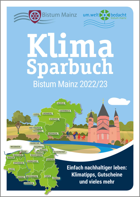 Cover: Klimasparbuch Bistum Mainz 2022/2023