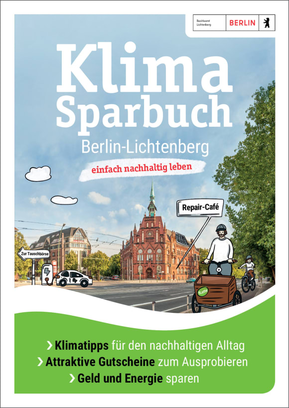 Cover: Klimasparbuch Berlin-Lichtenberg