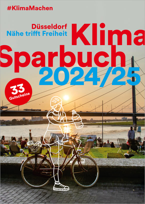 Cover: Klimasparbuch Düsseldorf 2024/25