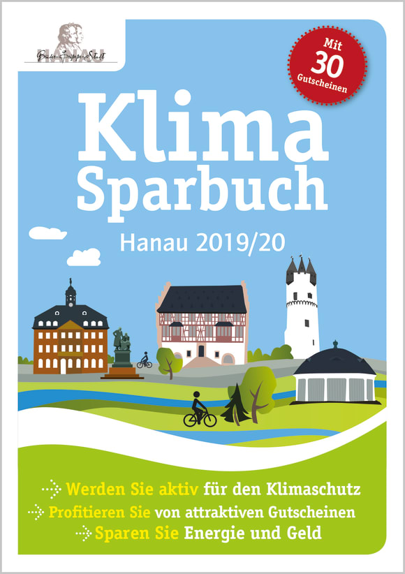 Cover: Klimasparbuch Hanau 2019/20