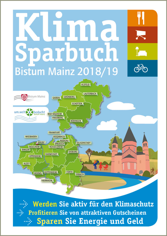 Cover: Klimasparbuch Bistum Mainz 2018/19