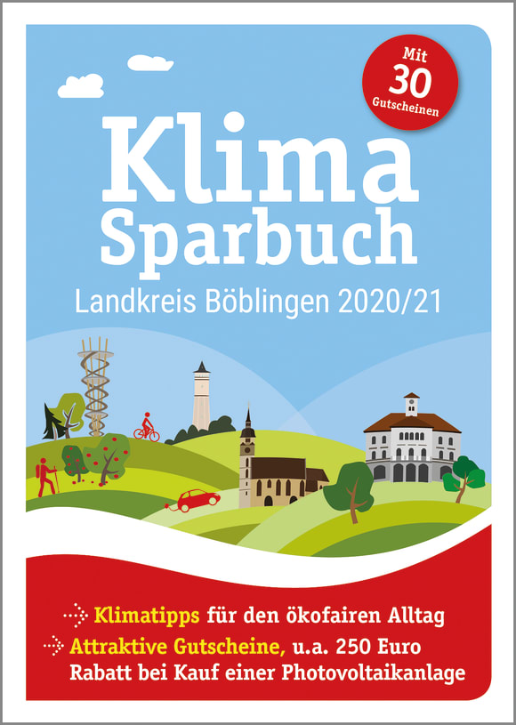 Cover: Klimasparbuch Landkreis Böblingen 2020/21