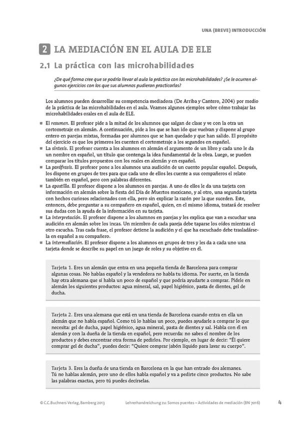 701600 Somos puentes. Lösungen