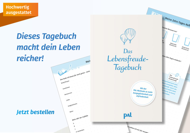 Lebensfreude Tagebuch – für Start+LP – bunt