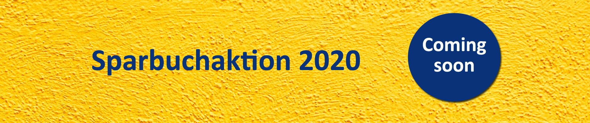 Sparbuch 2020 coming soon
