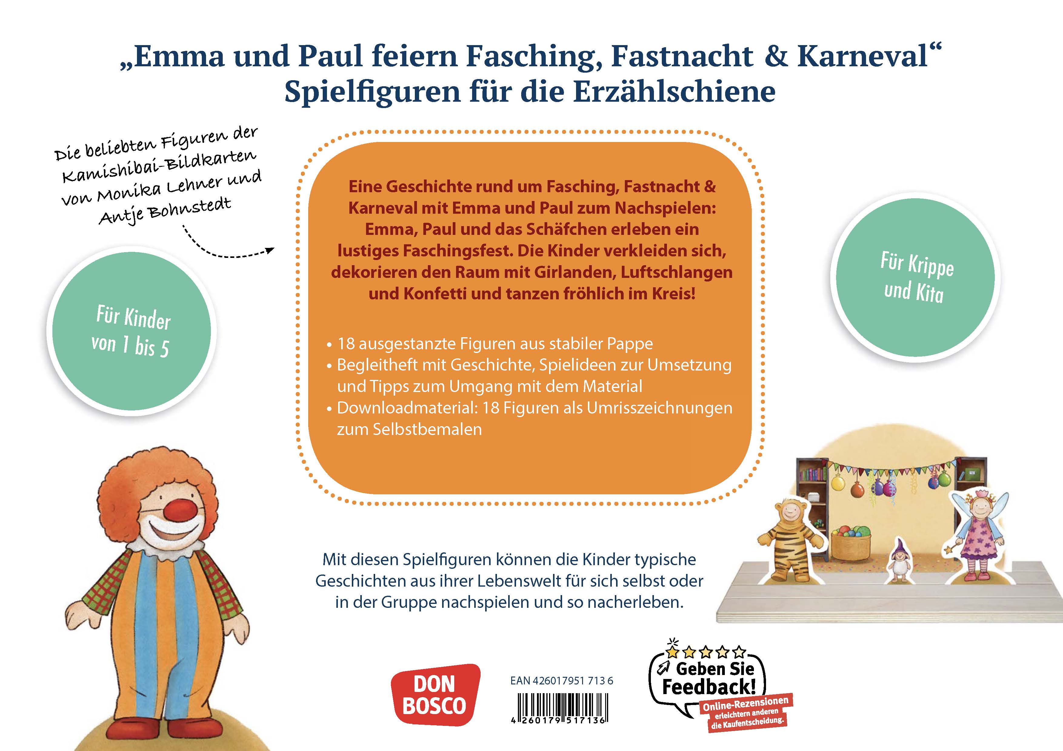 Innenansicht zu Emma und Paul feiern Fasching, Fastnacht & Karneval. 