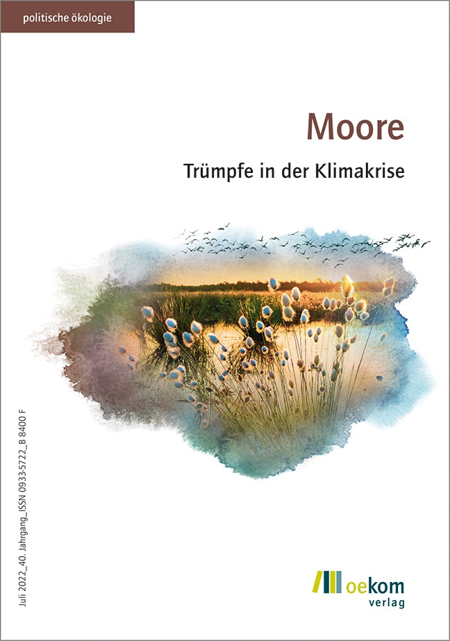 Buchcover der Zeitschrift politische ökologie, Ausgabe zum Thema Moore