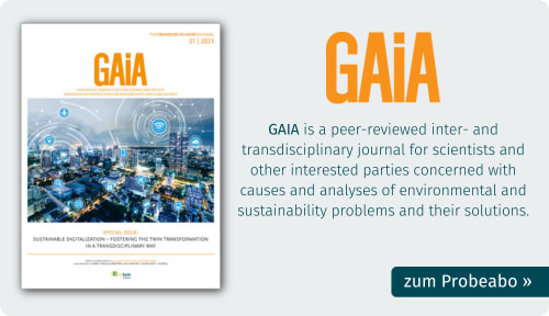 Probeabo der Zeitschrift GAIA - Ecological perspectives for science and society