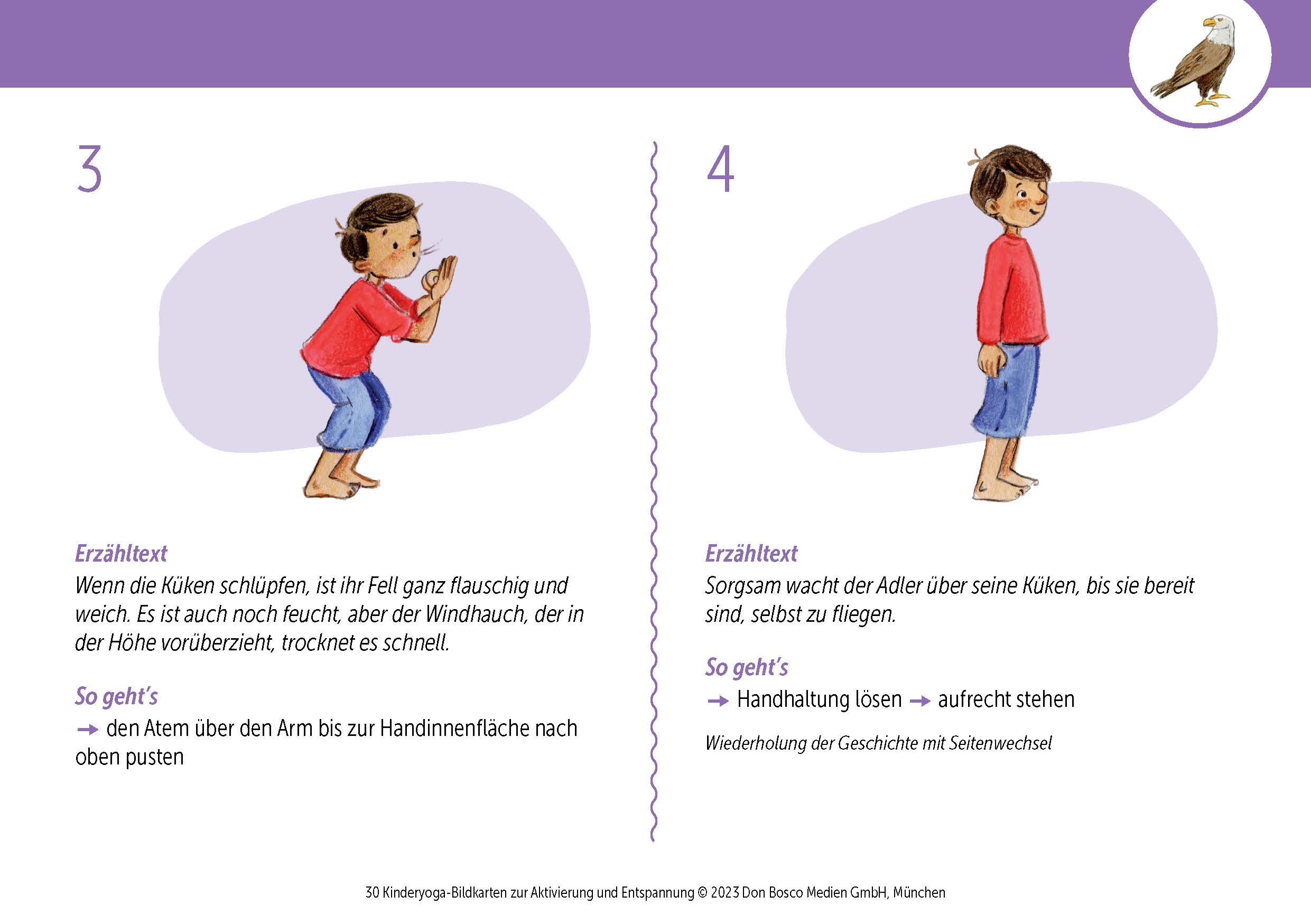 30 Kinderyoga-Bildkarten zur Aktivierung und Entspannung: Yoga-Flows für  kleine Yogis von 4 bis 8