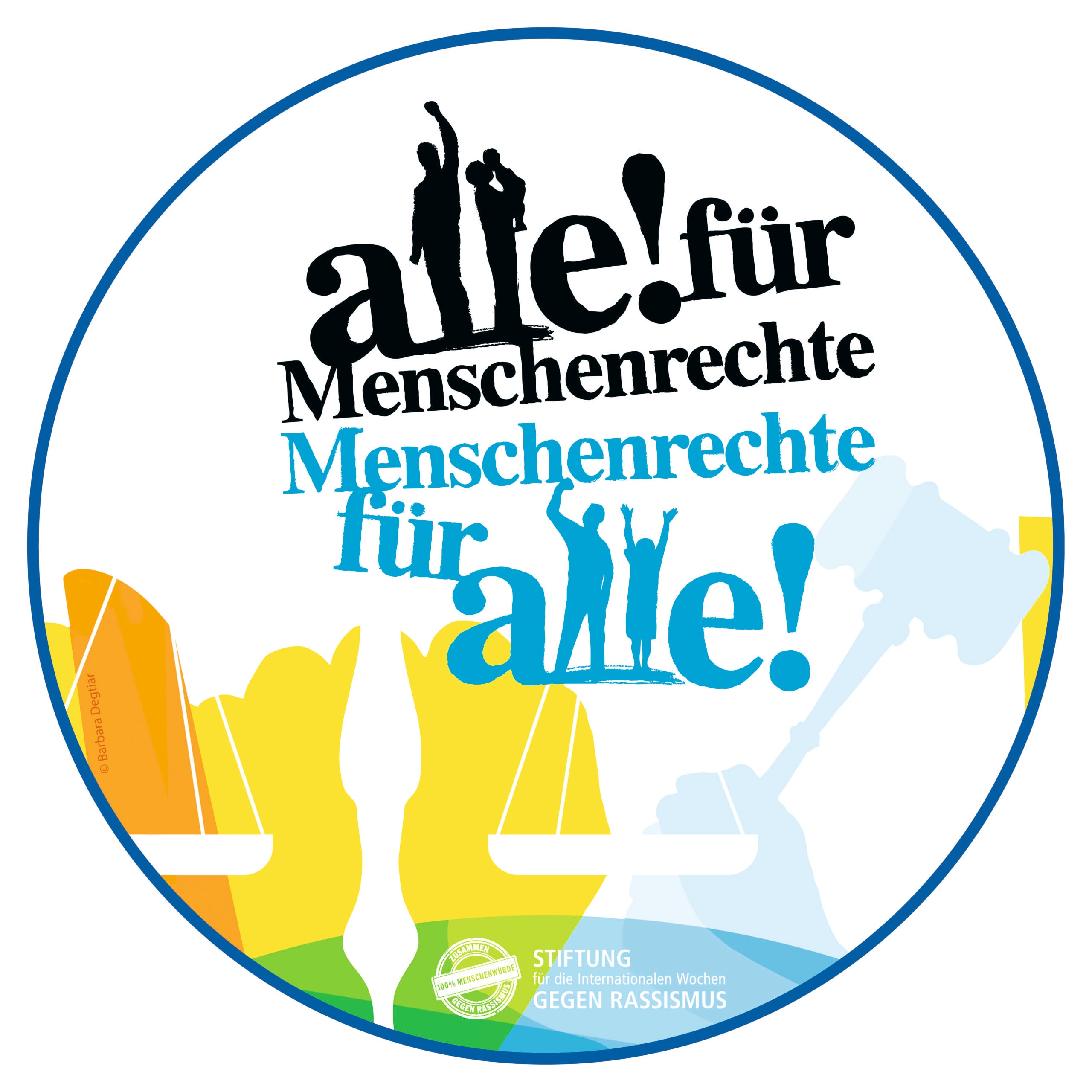 Motto: Alle für Menschenrechte, Menschenrechte für alle!