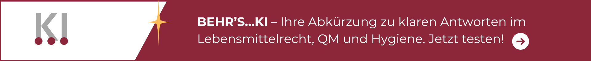 Nutzen Sie die BEHR’S…KI jetzt für einen 14-tägigen Testzeitraum.
