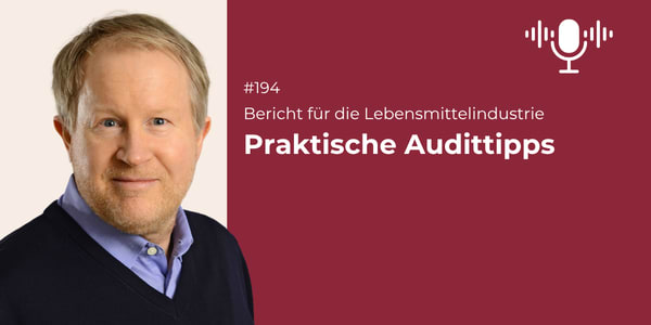 Folge 194 Praktische Audittipps. Neben dem Text ist eine Abbildung von Herrn Lehrke zu sehen.
