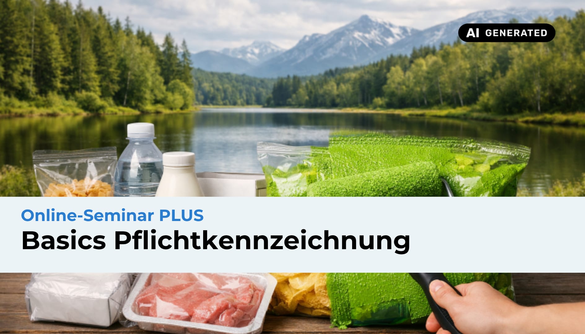Online-Seminar zu Verpackungsrecht – Teaserbild ist KI-generiert
