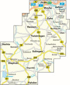 Radkarte, Fahrradkarte, Kreiskarte, Diepholz, Achim, Weye, Syke, Bassum, Twistringen, Vechta, Sulingen, Rahden, Dümmer See