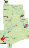 Radkarte, Fahrradkarte, Regionalkarte, ADFC, Elbe, Havel, Wittenberge, Stendal, Rathenow, Brandenburg, Tangermünde, Magdeburg, Schönebeck, Fläming