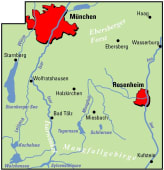 Radkarte, Fahrradkarte, Regionalkarte, ADFC, München, Alpenvorland, Starnberg, Starnberger See, Wolfratshausen, Wasserburg, Rosenheim, Bad Tölz, Miesbach, Schliersee, Tegernsee, Kochelsee, Walchensee, Sylvensteinsee, Kufstein Isar, Inn, Mangfall, Würm