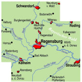 Radkarte, Fahrradkarte, Regionalkarte, ADFC, Regensburg, Schwandorf, Bayerischer Wald, Straubing, Kelheim, Bad Abbach, Riedenburg, Donau, Regen, Naab