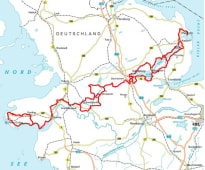 Radkarte, Fahrradkarte, Spiralo, St. Peter-Ording, Tönning, Friedrichstadt, Hollingstedt, Schleswig, Kappeln, Maasholm