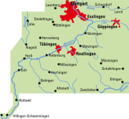 Radkarte, Fahrradkarte, Regionalkarte, ADFC, Stuttgart, Esslingen, Leonberg, Sindelfingen, Böblingen, Calw, Schorndorf, Lorch, Göppingen, Nürtingen, Herrenberg, Nagold, Horb, Rottenburg, Tübingen, Reutlingen, Metzingen, Sulz, Mössingen, Hechingen, Balingen, Albstadt, Münsinen, Ehingen, Neckar, Nagold, Rems, Fils, Donau