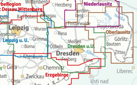 Radkarte, Fahrradkarte, Regionalkarte, ADFC, Dresden, Riesa, Döbeln, Meißen Radebeul, Pirna, Freiberg, Sächsische Schweiz, Elbe