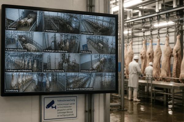 Videoüberwachung in Schlachthöfen