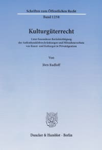 Cover Kulturgüterrecht