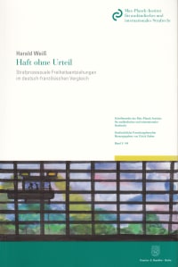 Cover Haft ohne Urteil