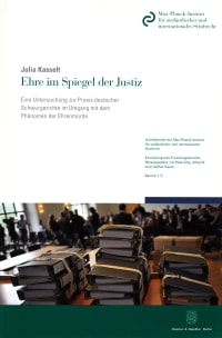 Cover Ehre im Spiegel der Justiz