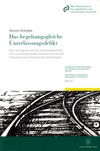 Cover Das begehungsgleiche Unterlassungsdelikt