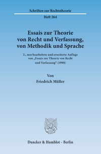 Cover Essais zur Theorie von Recht und Verfassung, von Methodik und Sprache