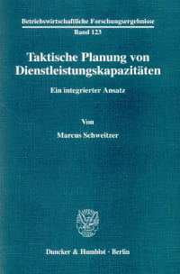 Cover Taktische Planung von Dienstleistungskapazitäten