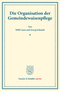 Cover Die Organisation der Gemeindewaisenpflege