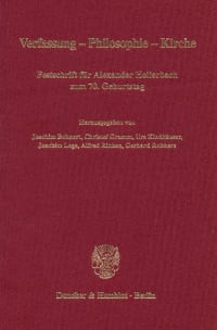 Cover Verfassung - Philosophie - Kirche