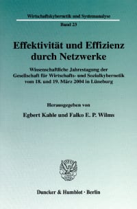 Cover Effektivität und Effizienz durch Netzwerke